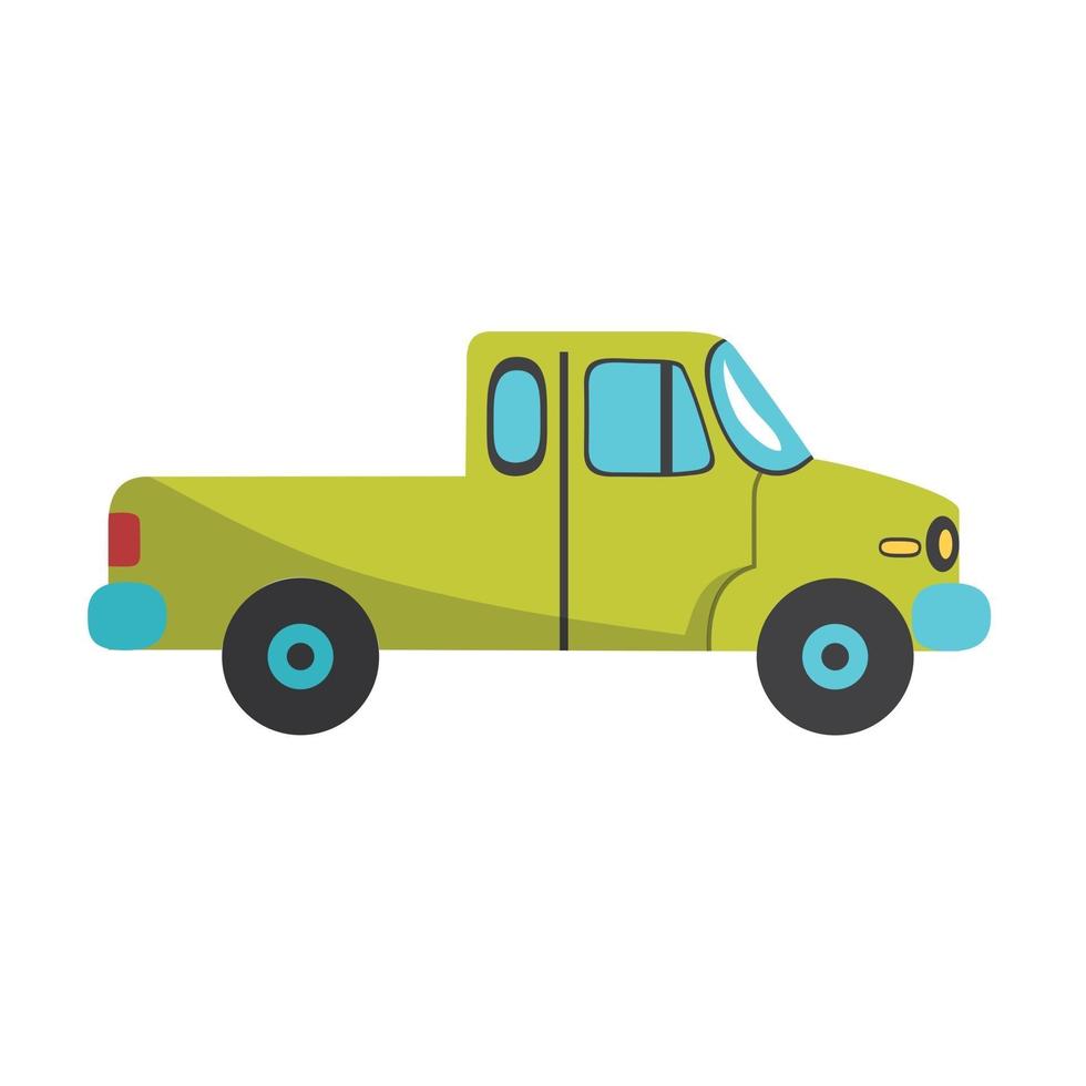 groene pick-up pictogram plat ontwerp vectorillustratie vector