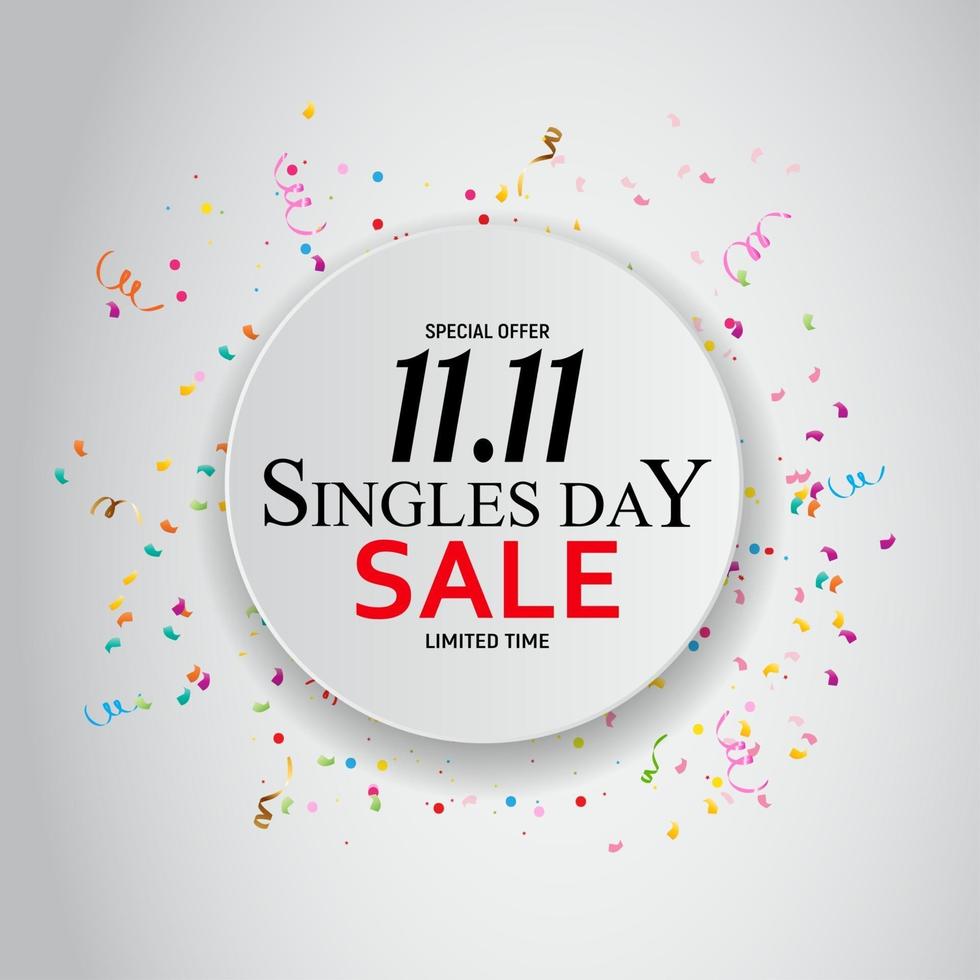 11 november singles dag verkoop. vector illustratie