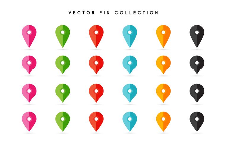 Locatie pin. Kaart pin plat pictogram vector ontwerp.