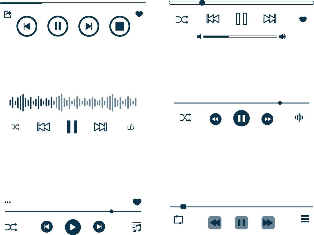 muziek- speler bedekking ontwerp met knop en spoor, vector illustratie