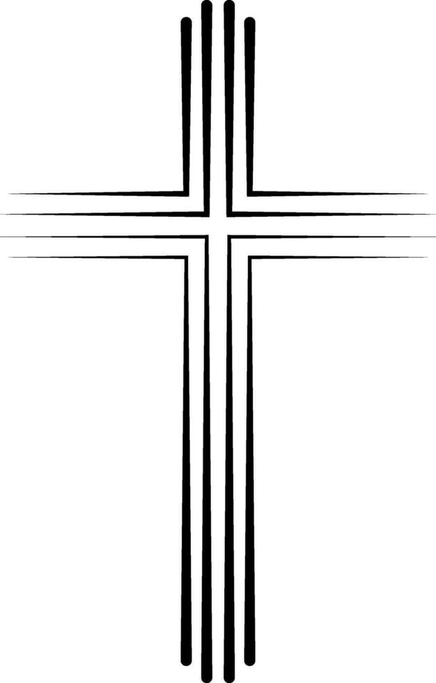 christen Katholiek kruis icoon doop lineair christen kruisbeeld vector