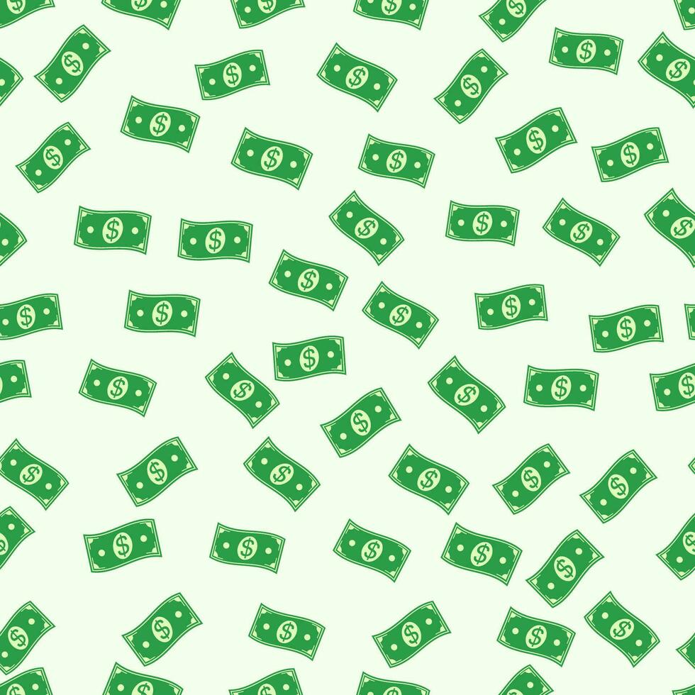 naadloos patroon bankbiljet contant geld geld dollar groen geld symbool geld vector