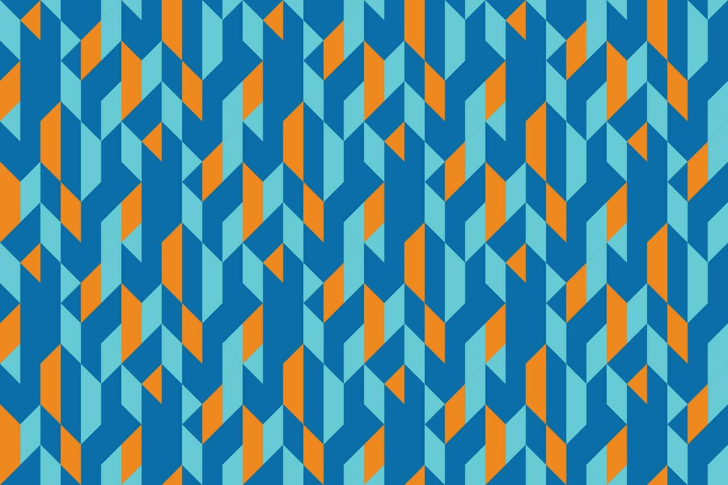 meetkundig naadloos patroon met blauw en oranje kleur. gemakkelijk regelmatig achtergrond. vector