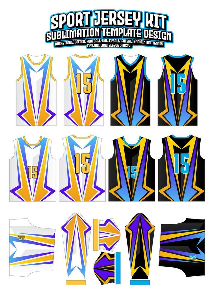 donder Jersey ontwerp sportkleding patroon sjabloon vector