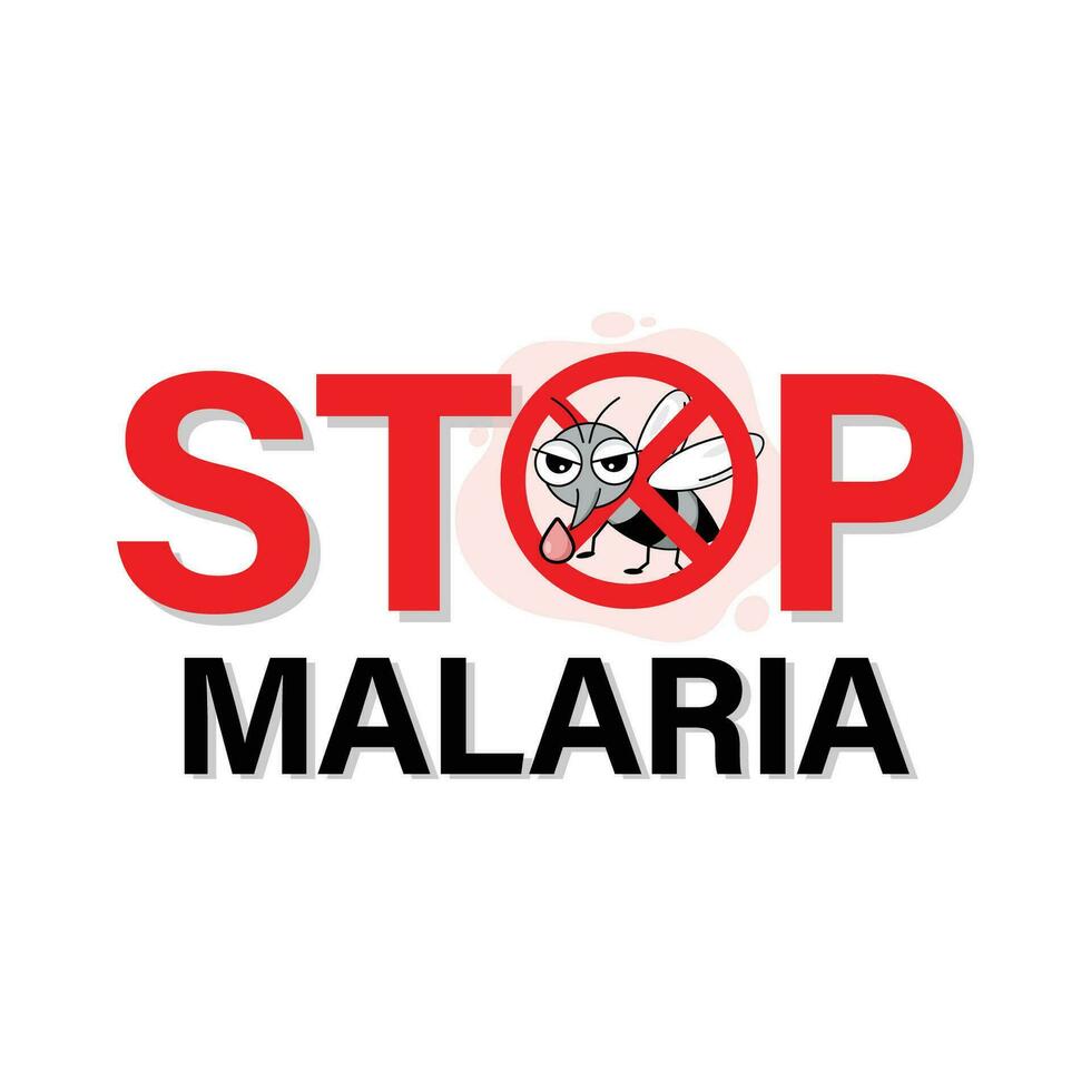 hou op malaria teken. vector illustratie.