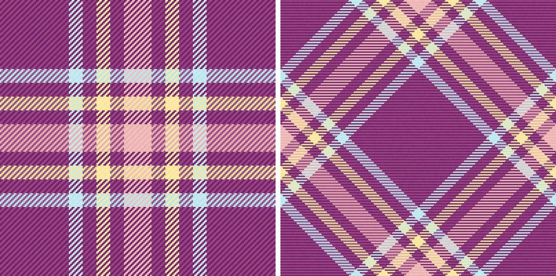 kleding stof Schotse ruit textiel van naadloos patroon plaid met een controleren structuur vector achtergrond.