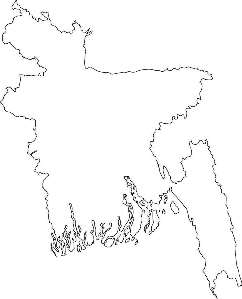 kaart van Bangladesh kunst in illustrator. vector