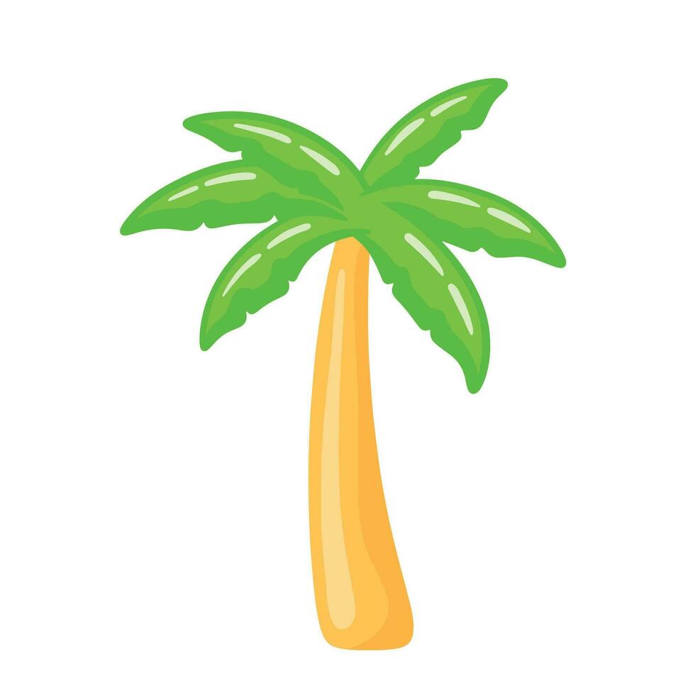 palm en kokosnoot boom tekenfilm icoon tekening vector illustratie voor zomer element