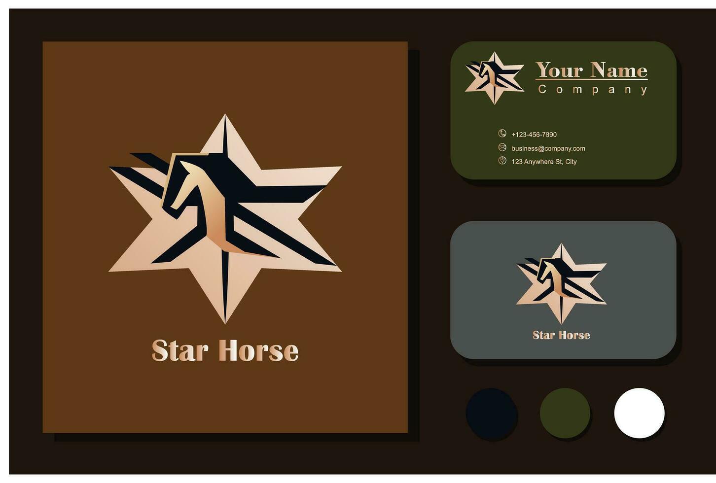 ster paard logo concept vector