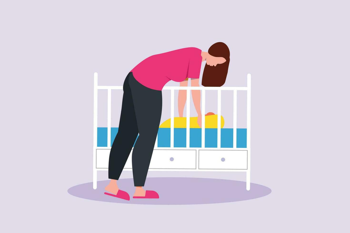 ouders met baby's. familie moederschap concept. gekleurde vlak vector illustratie geïsoleerd.