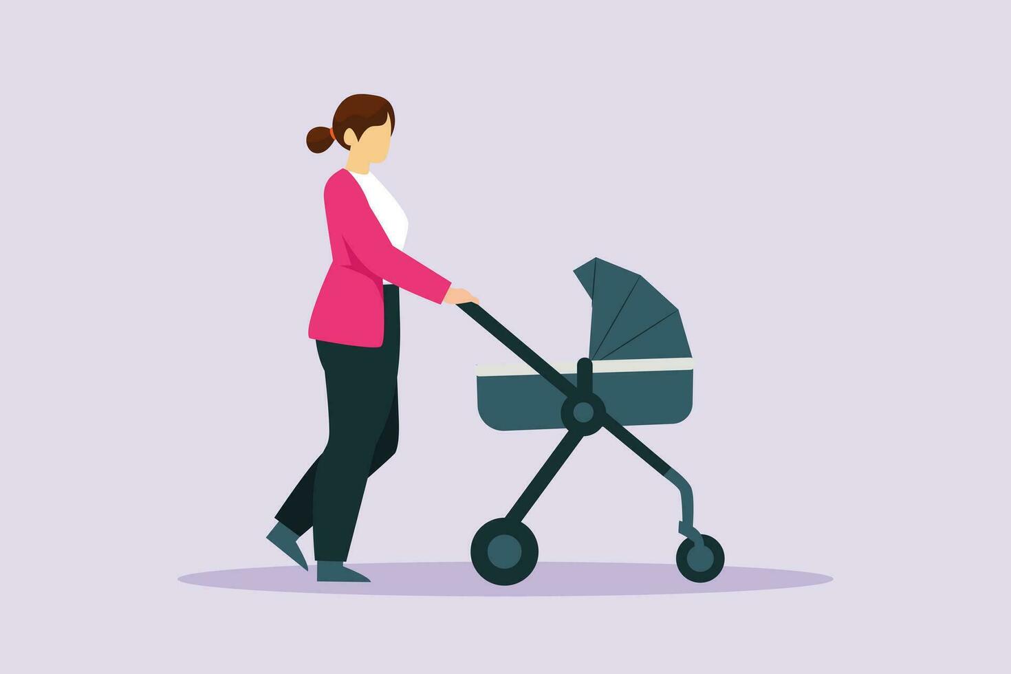 ouders met baby's. familie moederschap concept. gekleurde vlak vector illustratie geïsoleerd.