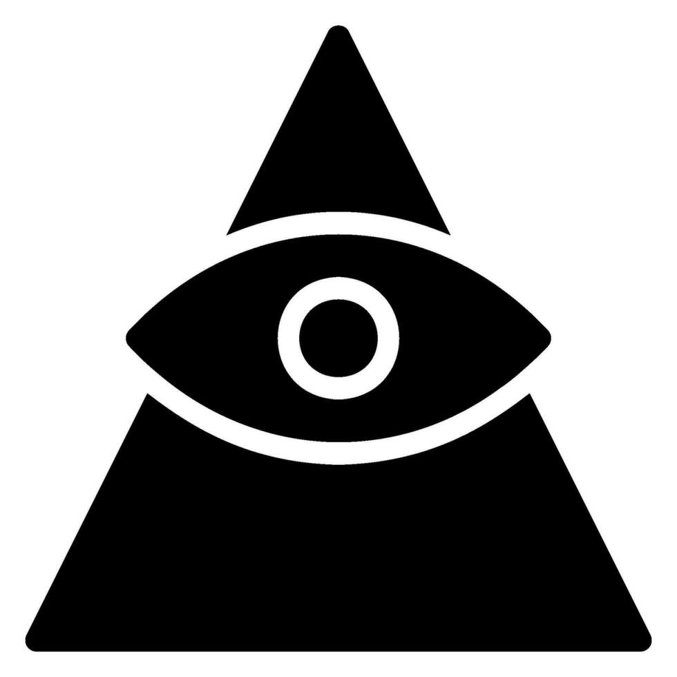 illuminati glyph icoon vector