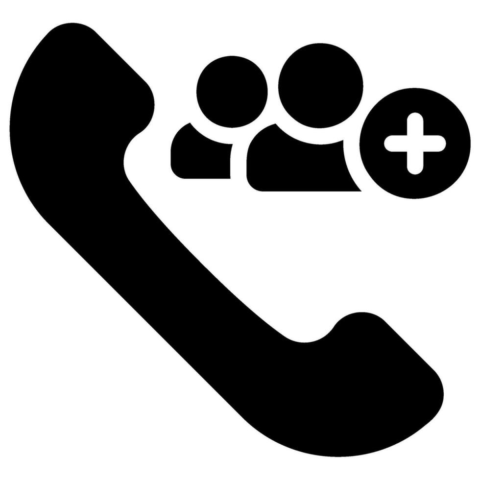 telefoongesprek glyph-pictogram vector