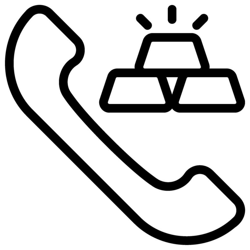 telefoongesprek lijn icoon vector