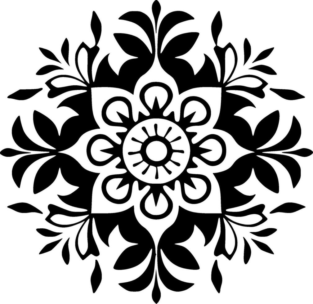 mandala - minimalistische en vlak logo - vector illustratie