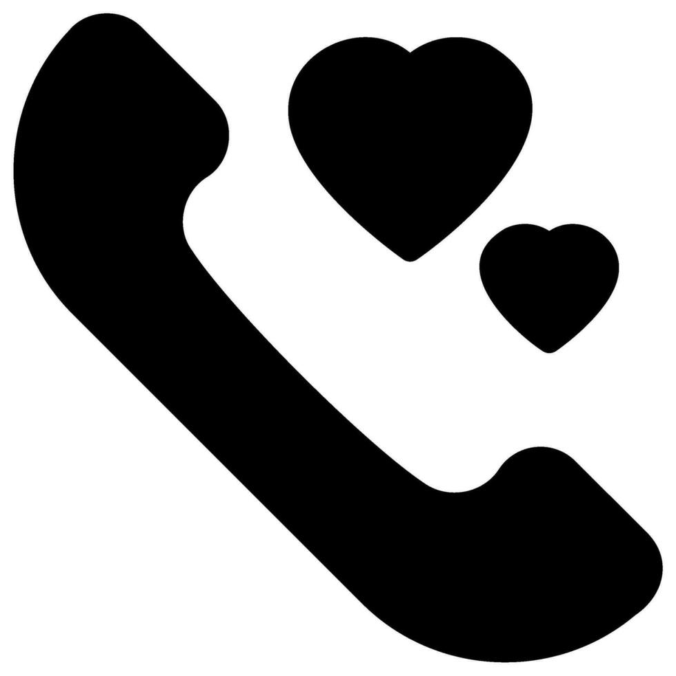 telefoongesprek glyph-pictogram vector