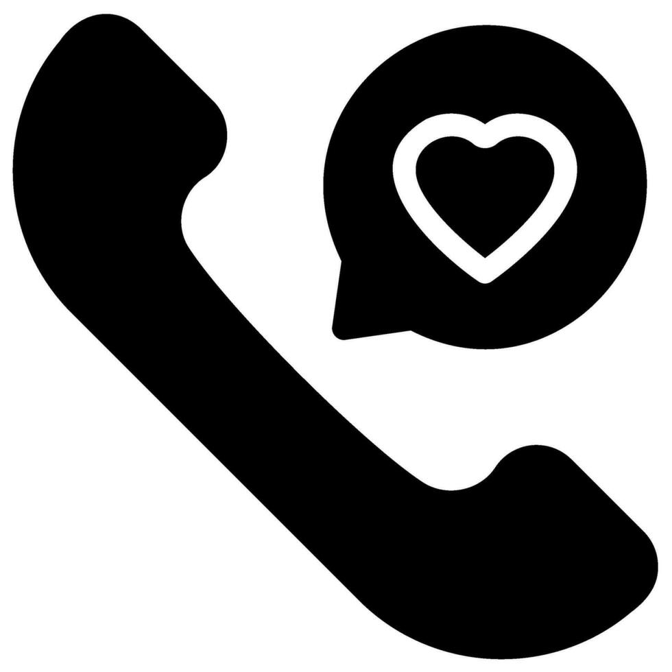 telefoongesprek glyph-pictogram vector