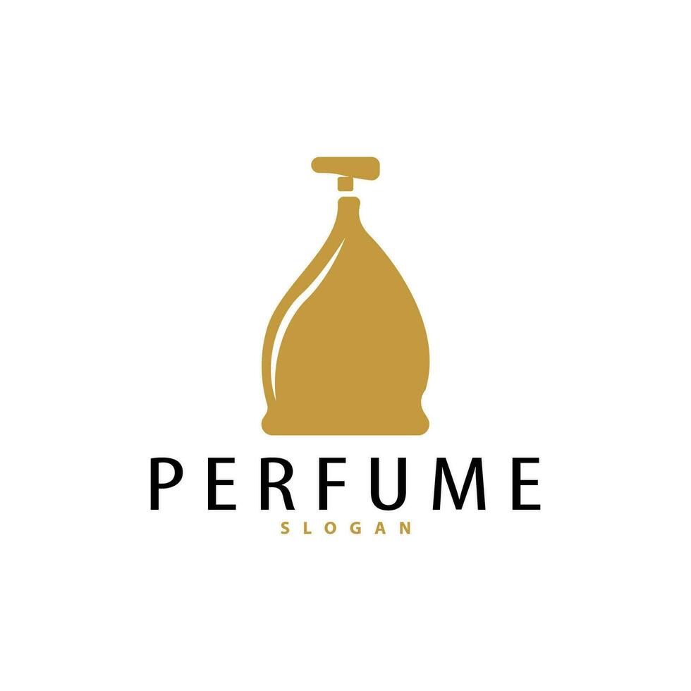 luxe parfum logo, kunstmatig verstuiven fles parfum illustratie ontwerp vector sjabloon