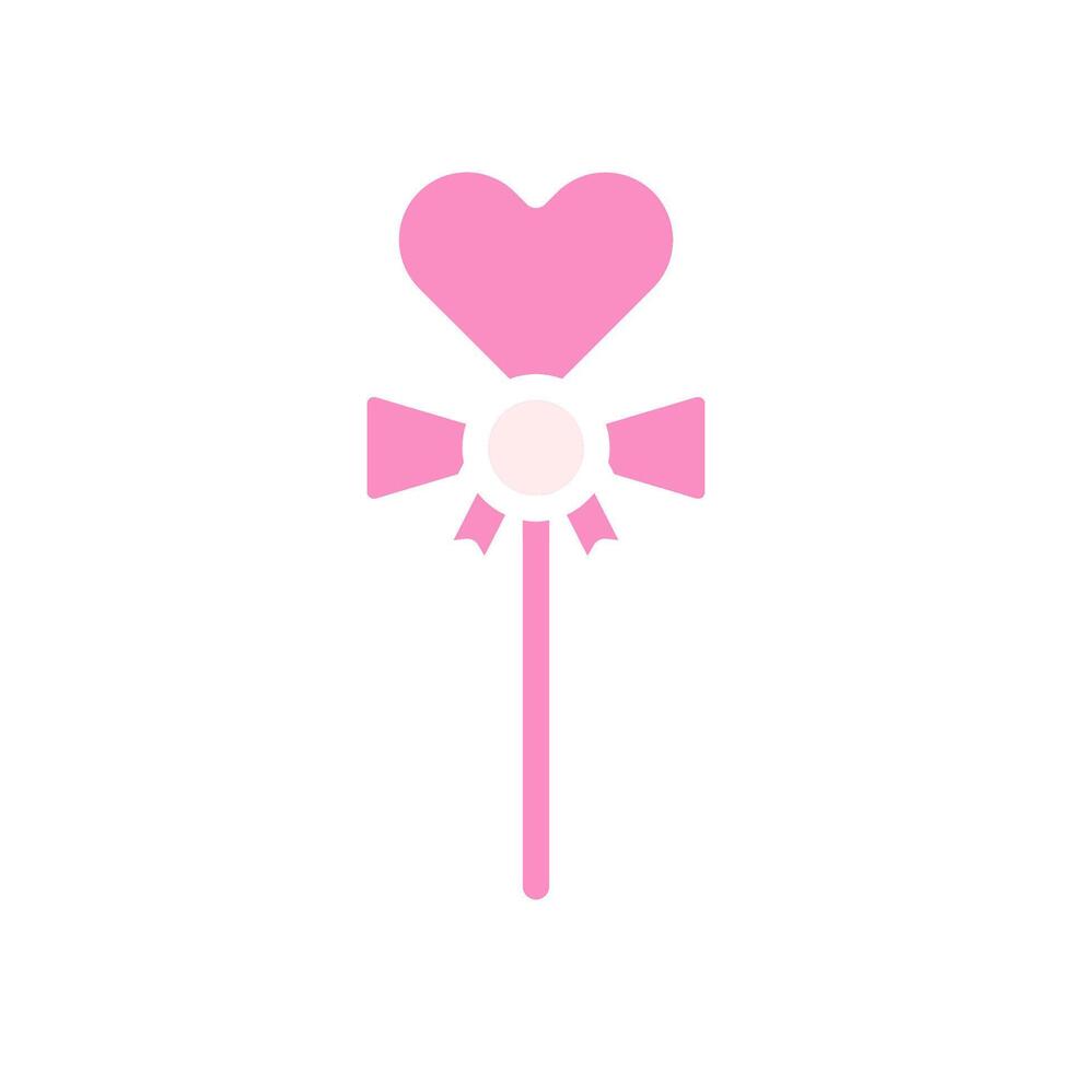 snoep liefde icoon solide roze wit stijl Valentijn illustratie symbool perfect. vector