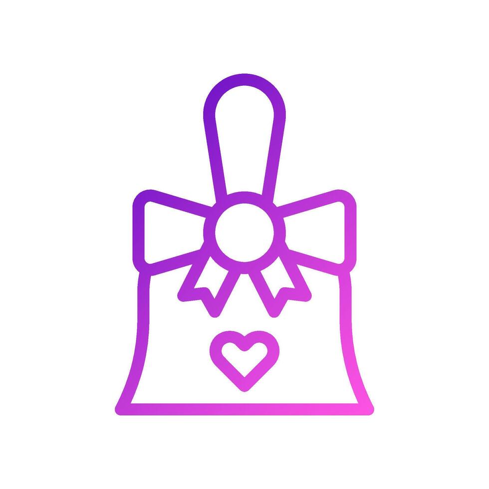 klok liefde icoon helling Purper roze stijl Valentijn illustratie symbool perfect. vector