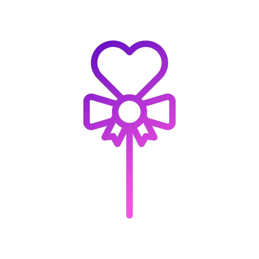 snoep liefde icoon helling Purper roze stijl Valentijn illustratie symbool perfect. vector