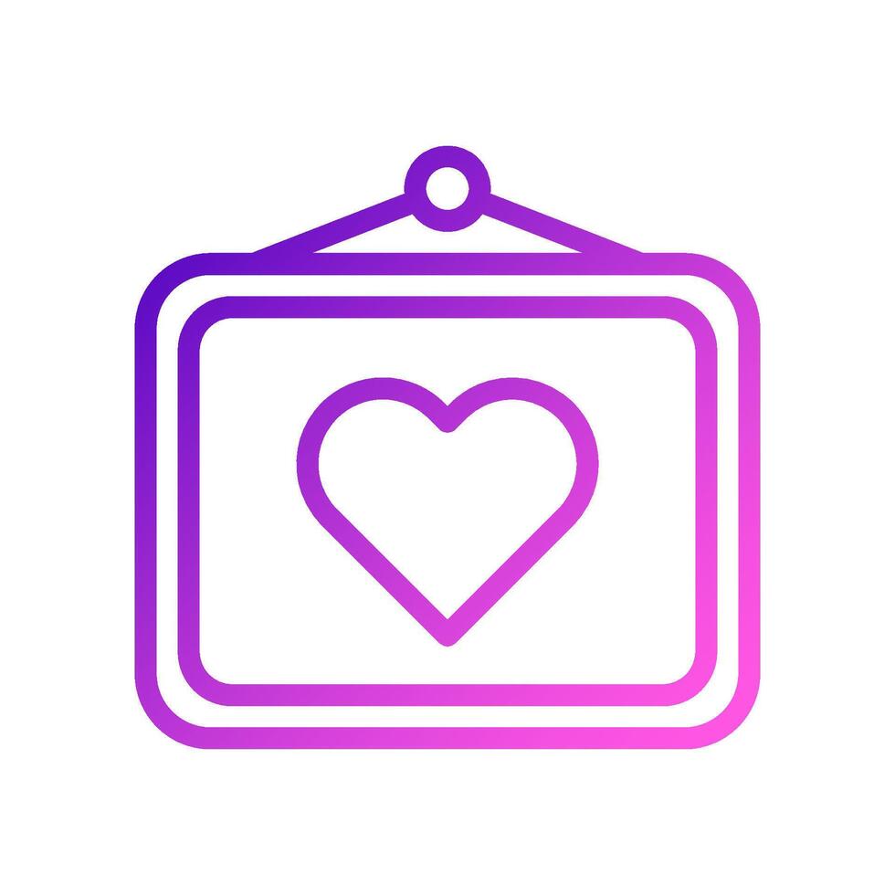 afbeelding liefde icoon helling Purper roze stijl Valentijn illustratie symbool perfect. vector