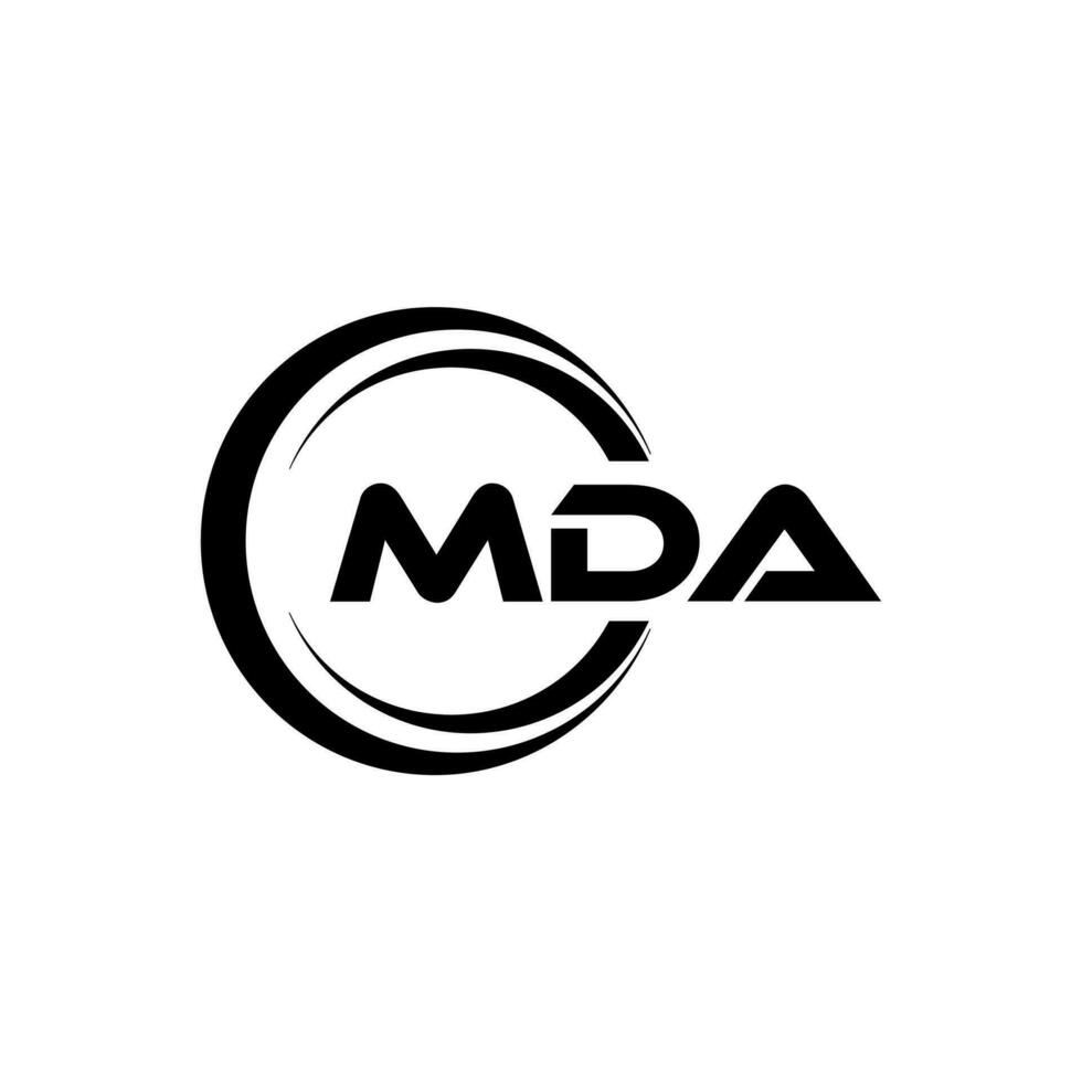 mda logo ontwerp, inspiratie voor een uniek identiteit. modern elegantie en creatief ontwerp. watermerk uw succes met de opvallend deze logo. vector