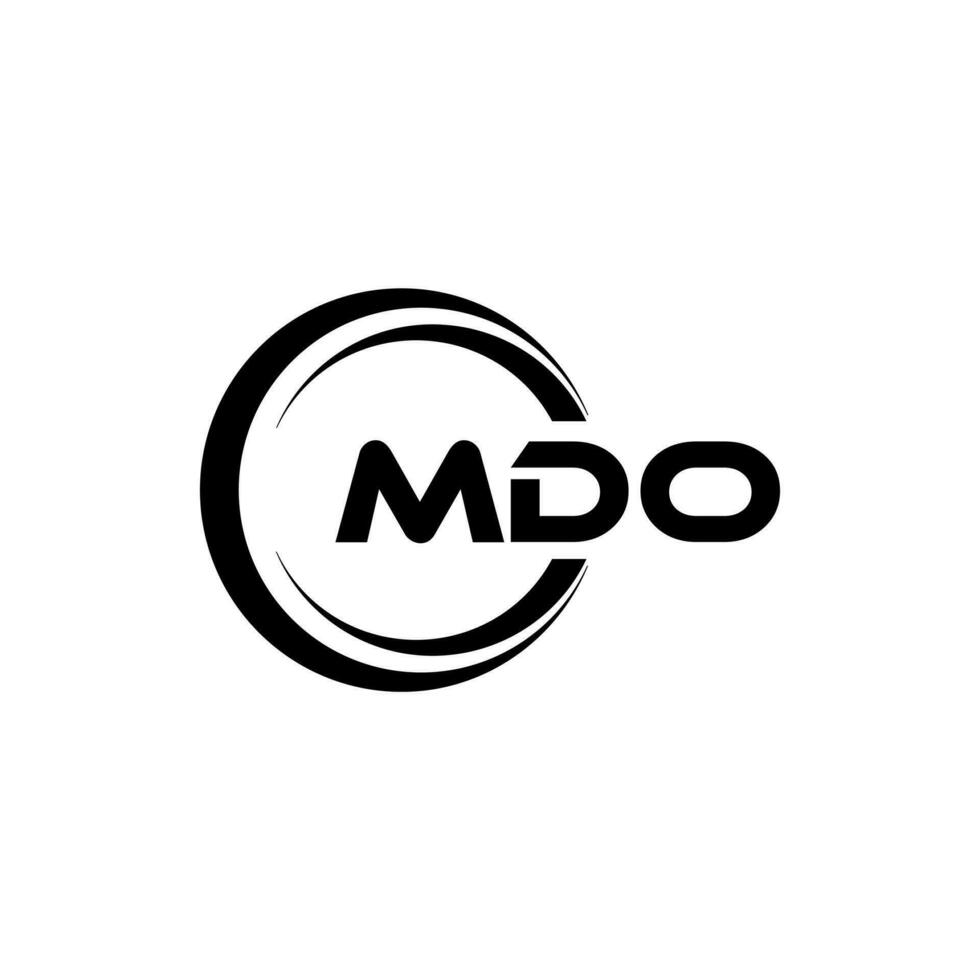 mdo logo ontwerp, inspiratie voor een uniek identiteit. modern elegantie en creatief ontwerp. watermerk uw succes met de opvallend deze logo. vector