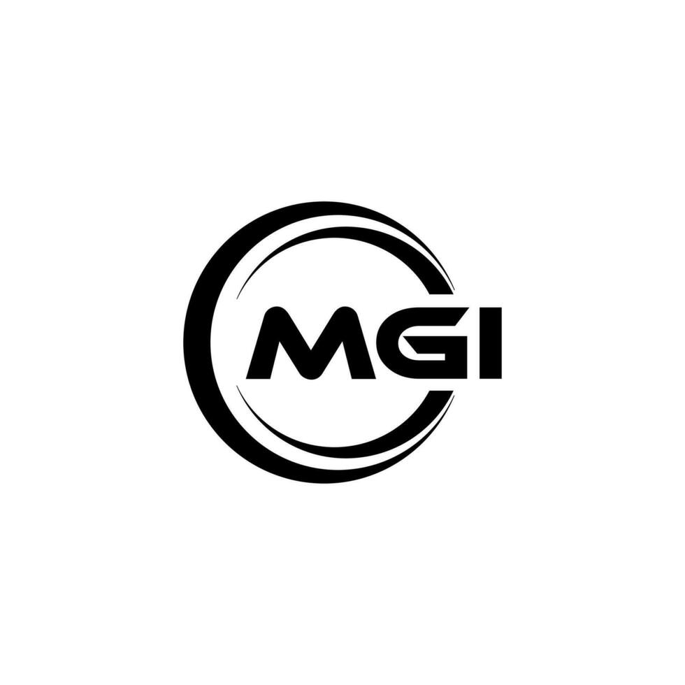 mgi logo ontwerp, inspiratie voor een uniek identiteit. modern elegantie en creatief ontwerp. watermerk uw succes met de opvallend deze logo. vector