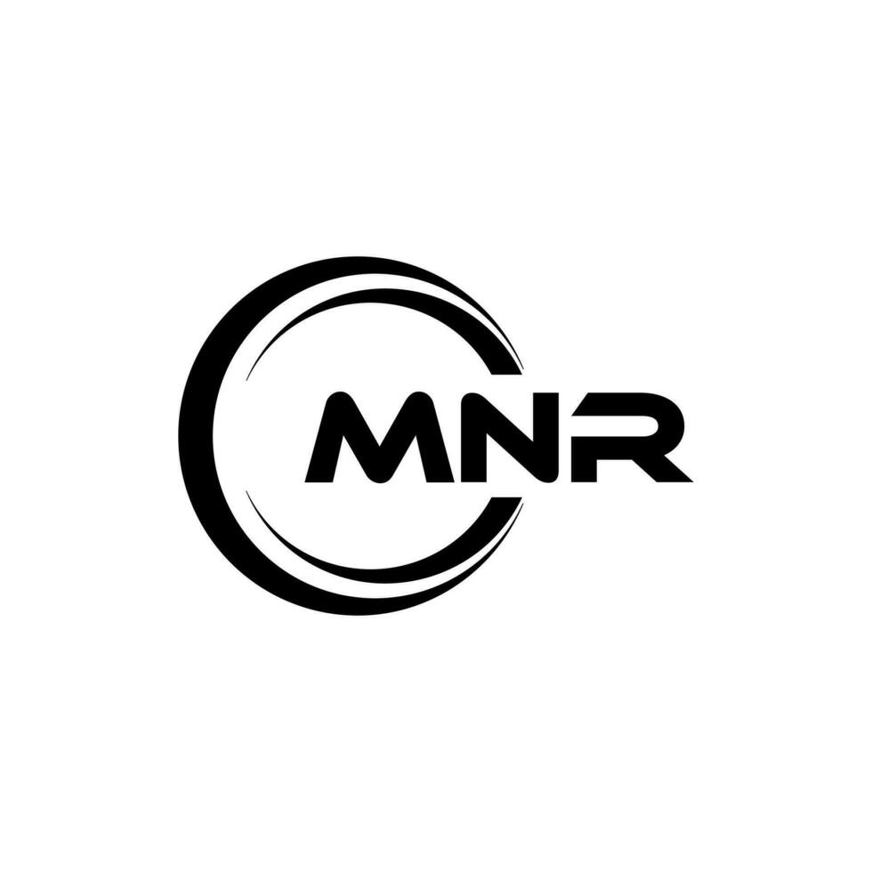 mnr logo ontwerp, inspiratie voor een uniek identiteit. modern elegantie en creatief ontwerp. watermerk uw succes met de opvallend deze logo. vector