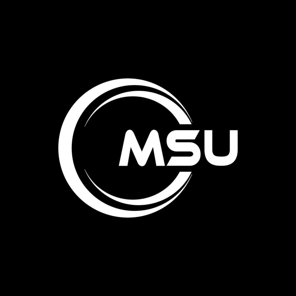 msu logo ontwerp, inspiratie voor een uniek identiteit. modern elegantie en creatief ontwerp. watermerk uw succes met de opvallend deze logo. vector