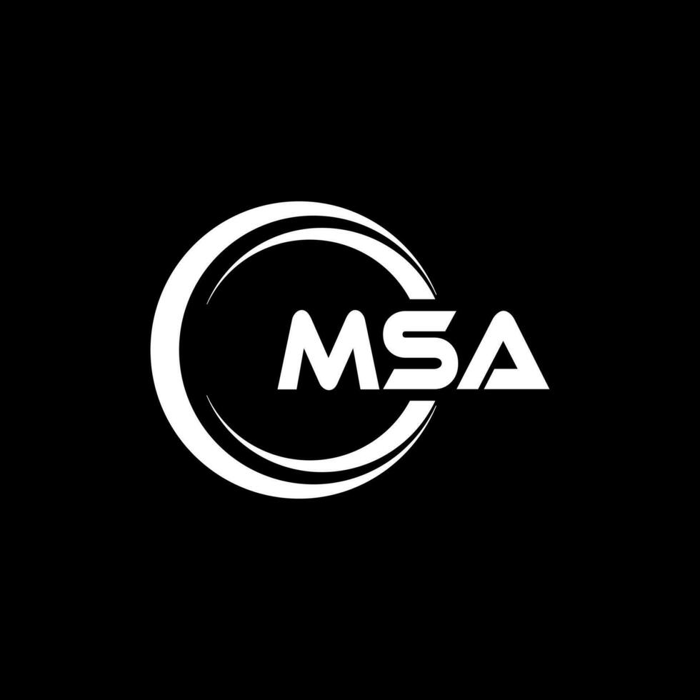 msa logo ontwerp, inspiratie voor een uniek identiteit. modern elegantie en creatief ontwerp. watermerk uw succes met de opvallend deze logo. vector