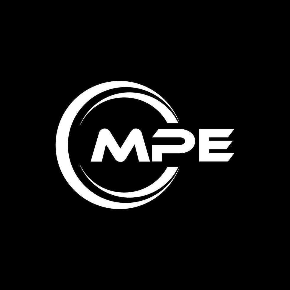mpe logo ontwerp, inspiratie voor een uniek identiteit. modern elegantie en creatief ontwerp. watermerk uw succes met de opvallend deze logo. vector