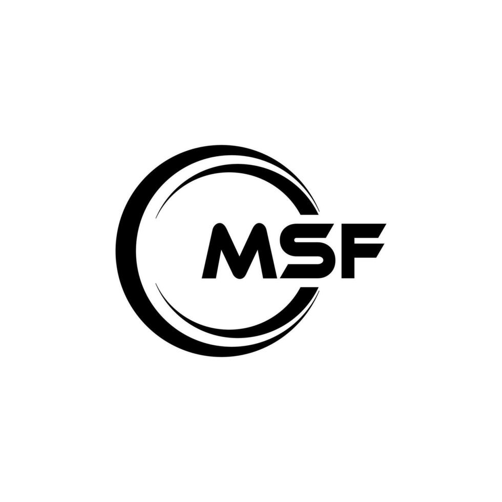 msf logo ontwerp, inspiratie voor een uniek identiteit. modern elegantie en creatief ontwerp. watermerk uw succes met de opvallend deze logo. vector