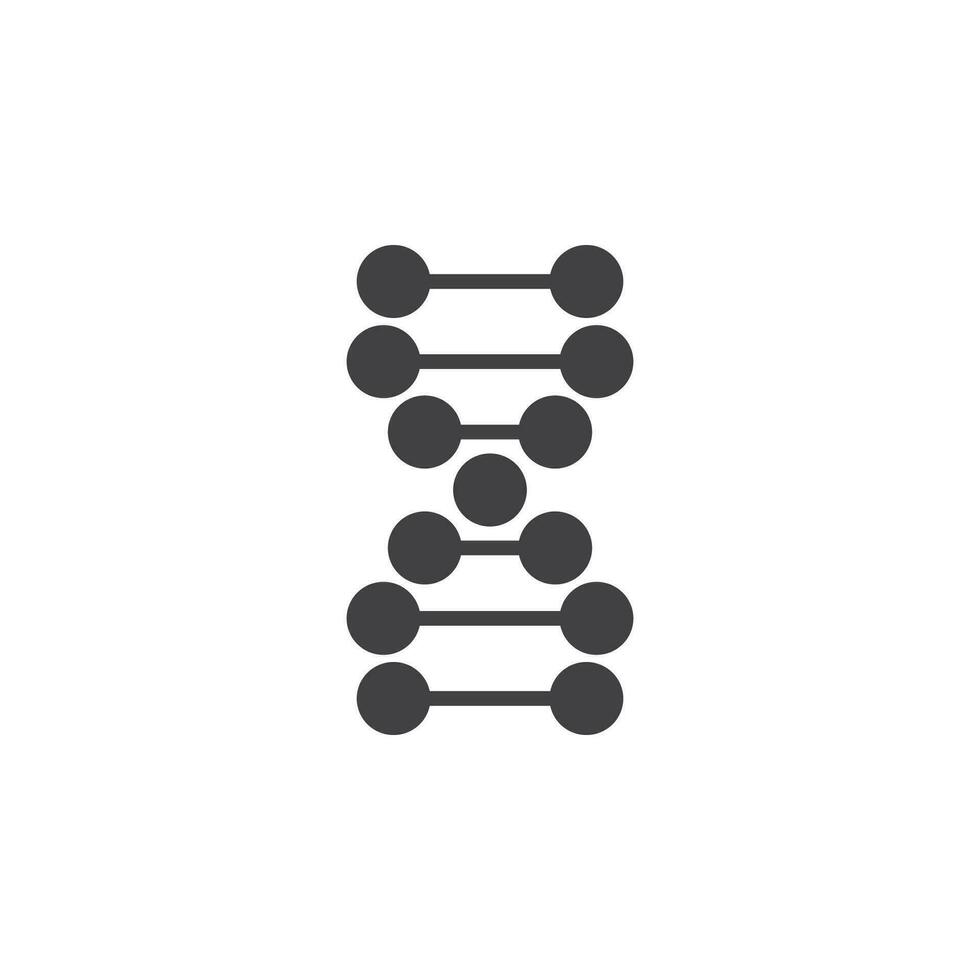dna icoon in vlak stijl. molecuul vector illustratie Aan wit geïsoleerd achtergrond. genoom bedrijf concept.
