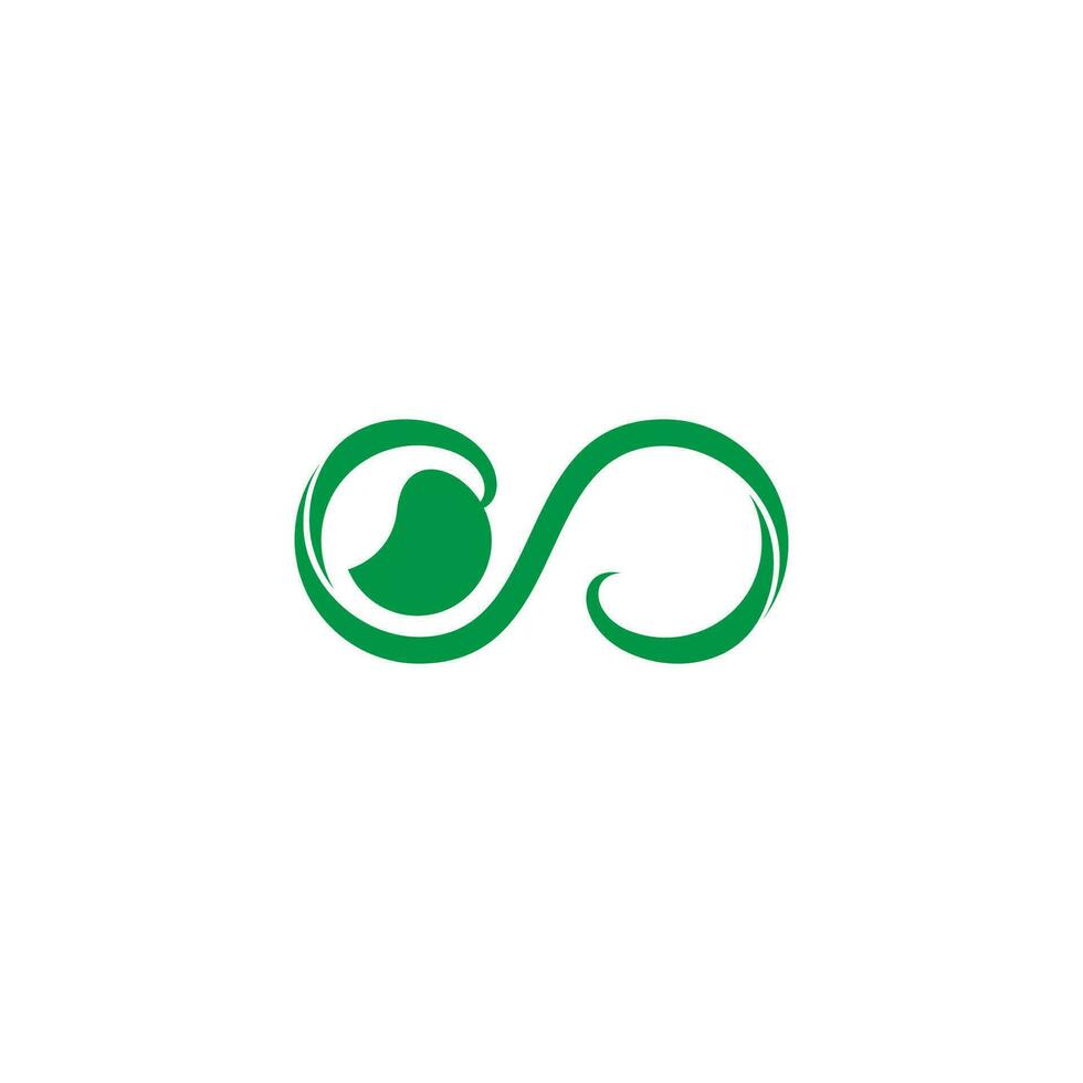 swirl beweging blad boom natuurlijk symbool logo vector