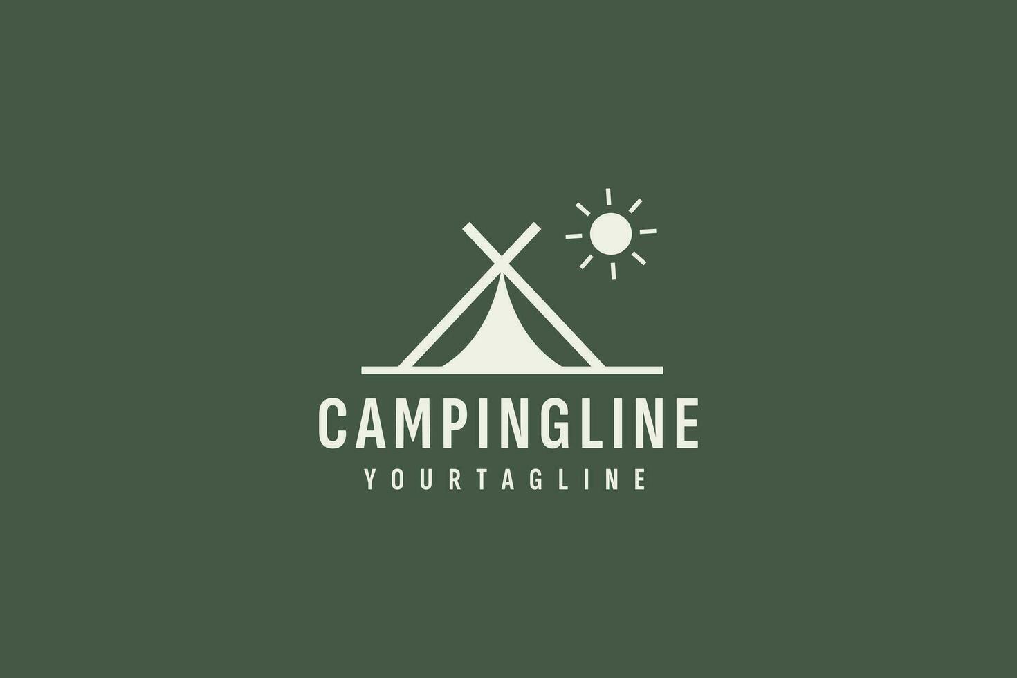 camping logo vector icoon illustratie