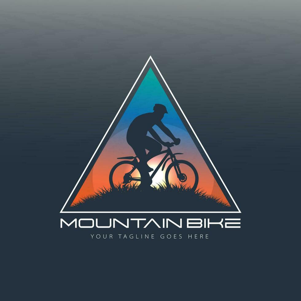 mountainbike logo vector
