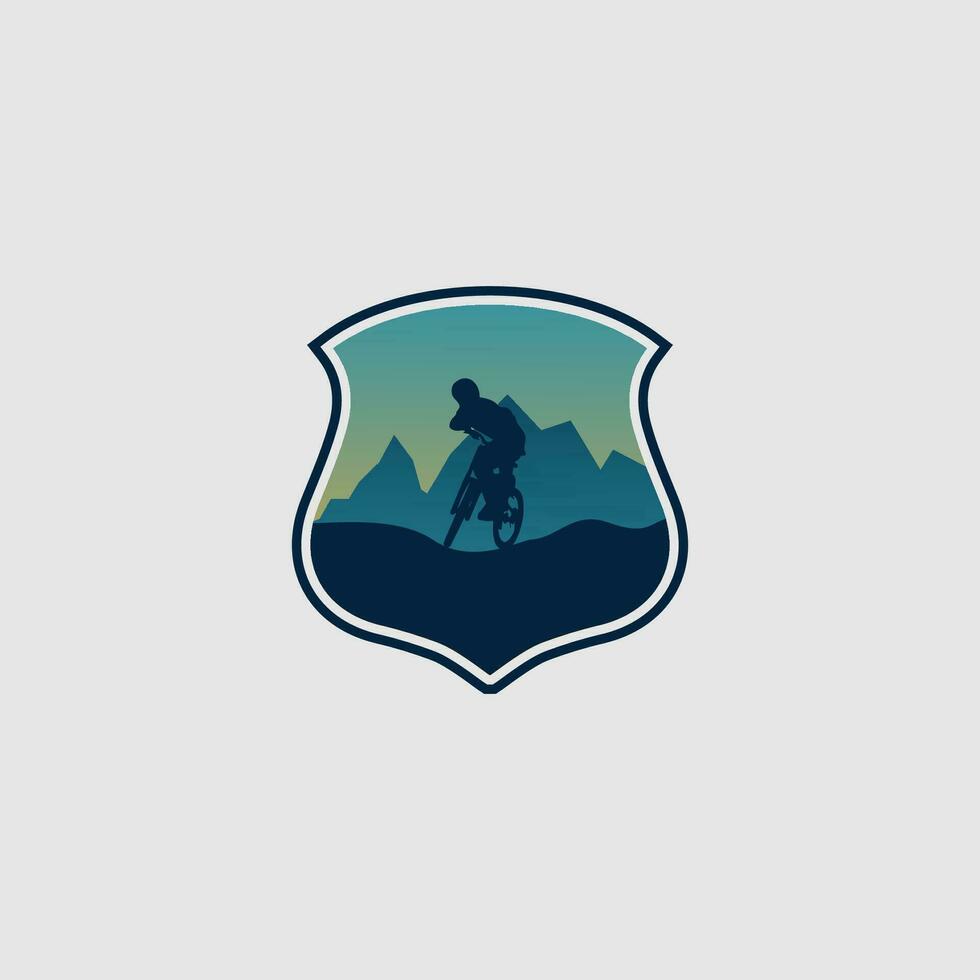 mountainbike logo vector