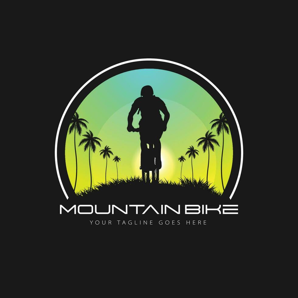 mountainbike logo vector