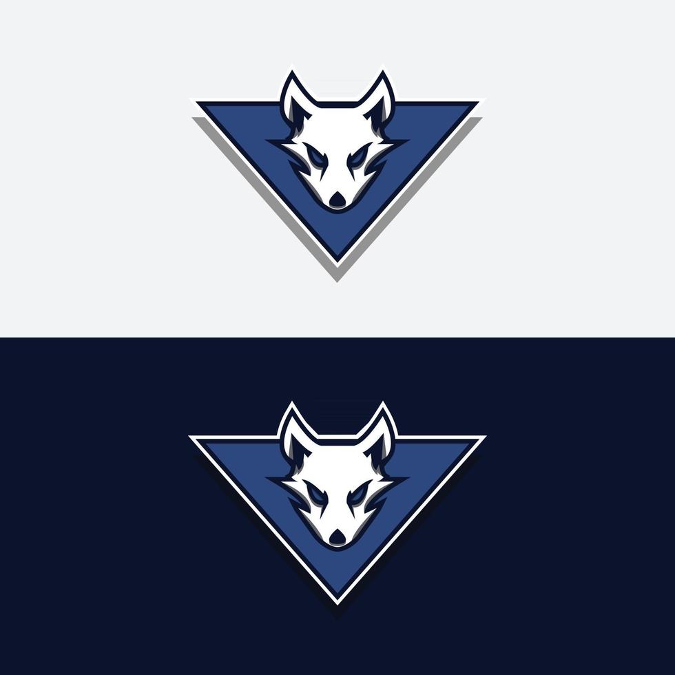 esport fox-logo-thema's in vetgedrukte vectorafbeelding vector