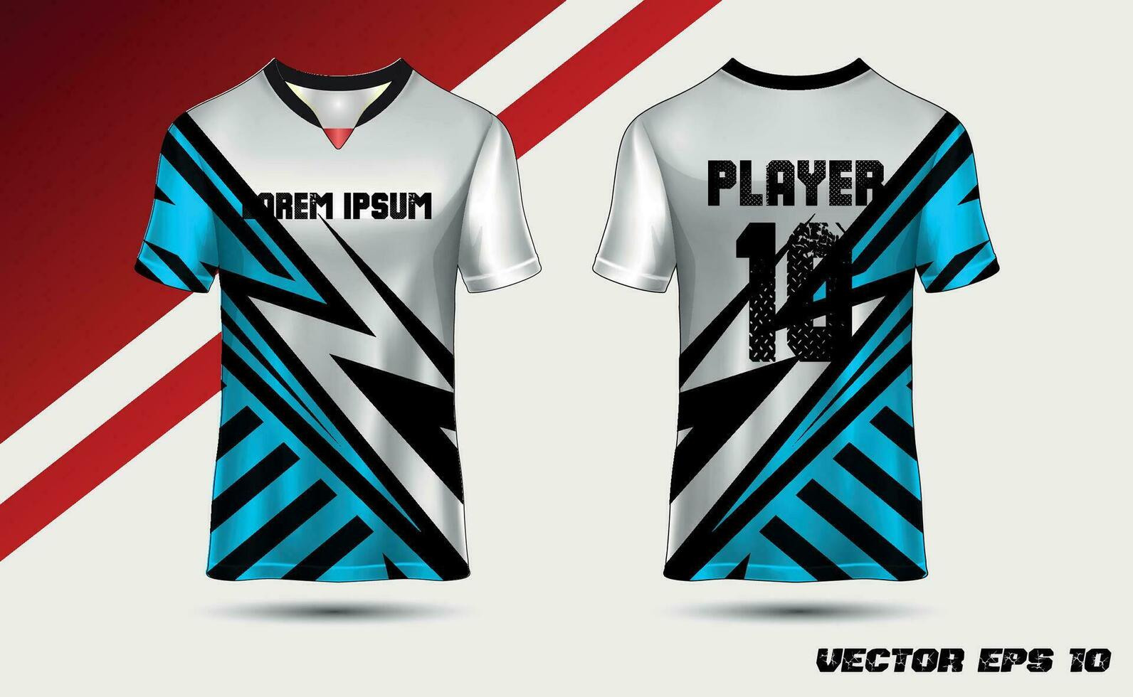 abstract getextureerde sport- Jersey ontwerp t-shirt voor racen, Amerikaans voetbal, gamen, motorcross, wielersport. mockup vector ontwerp sjabloon.