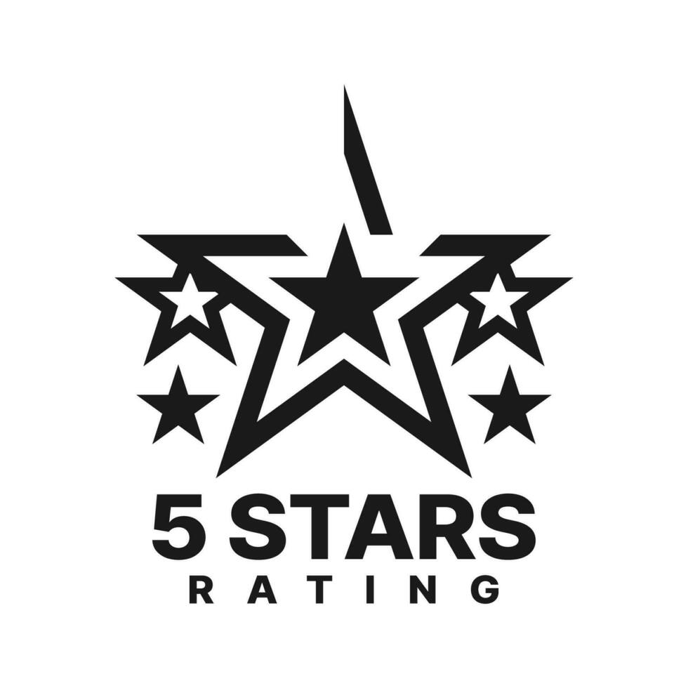 vijf ster het beste beoordeling, prijs icoon of teken vector
