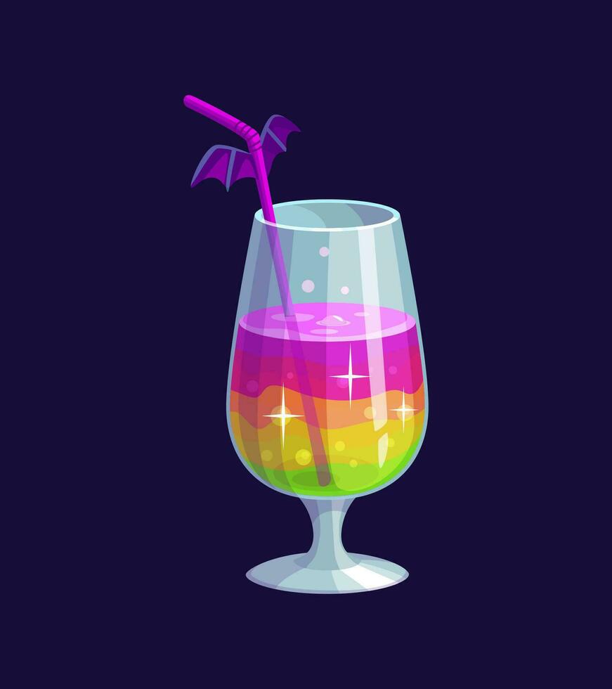 halloween vakantie partij cocktail drinken in glas vector