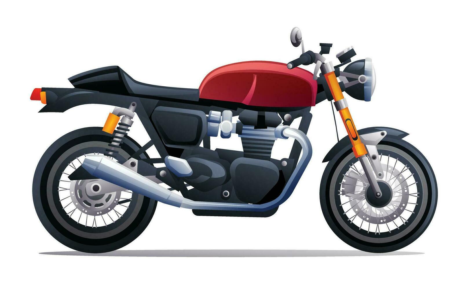 retro motorfiets vector illustratie geïsoleerd Aan wit achtergrond
