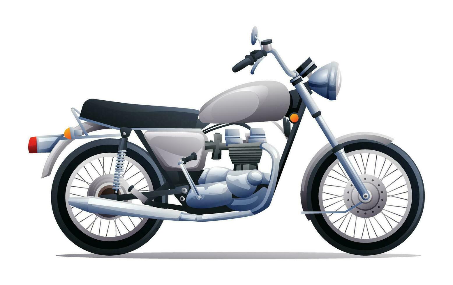 klassiek wijnoogst motorfiets vector illustratie geïsoleerd Aan wit achtergrond