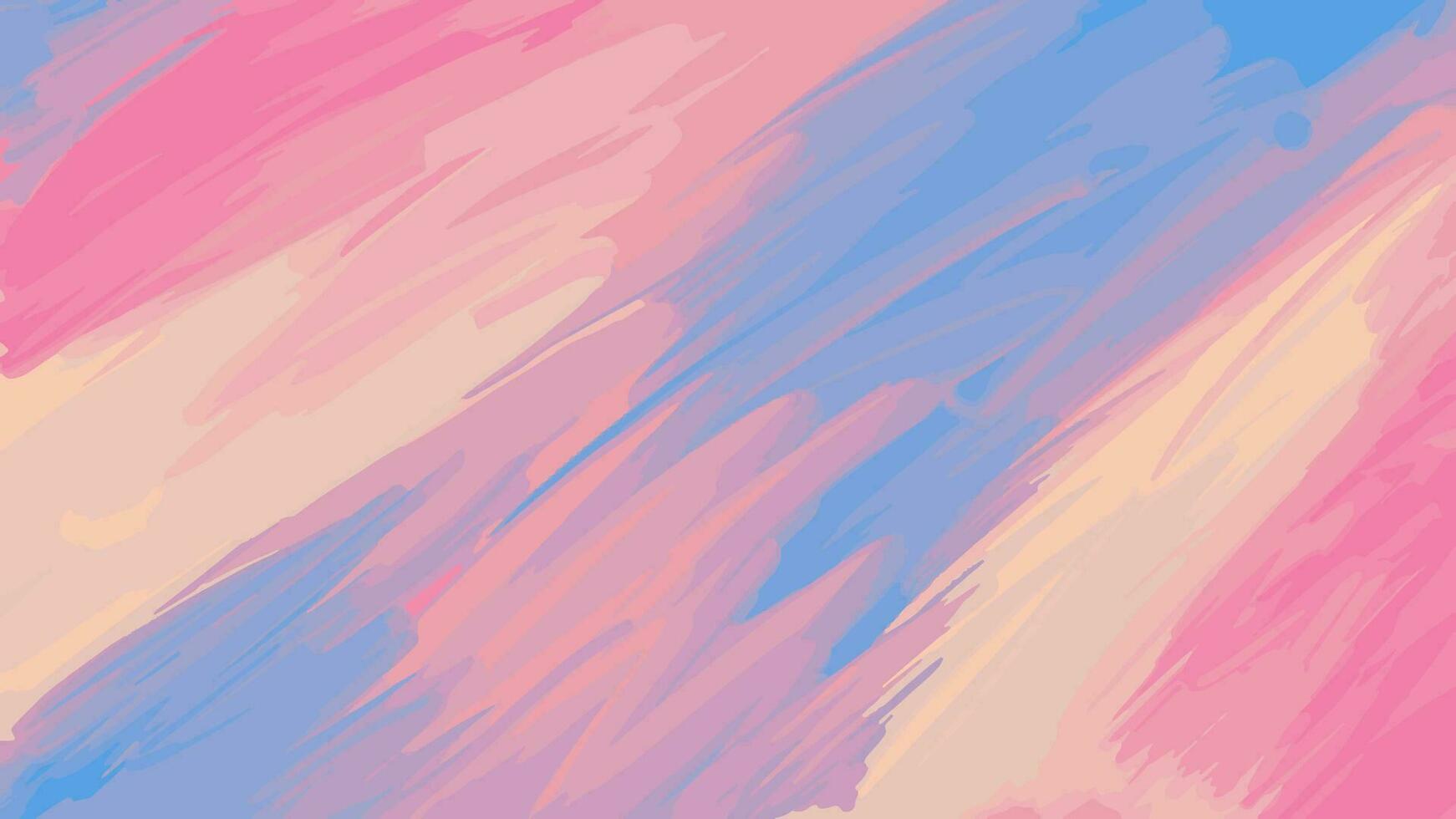 abstract achtergrond, textuur. borstel beroertes van verf in delicaat romig geel blauw roze kleuren. glad stromen en mengen van kleuren, plons van kleur. vector. voor ontwerp, omslag, afdrukken vector