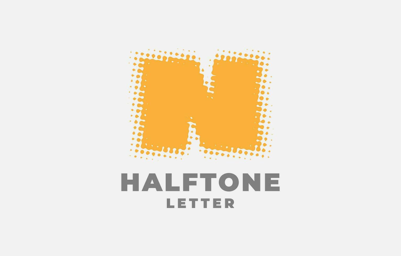 brief n halftone vector logotype ontwerp