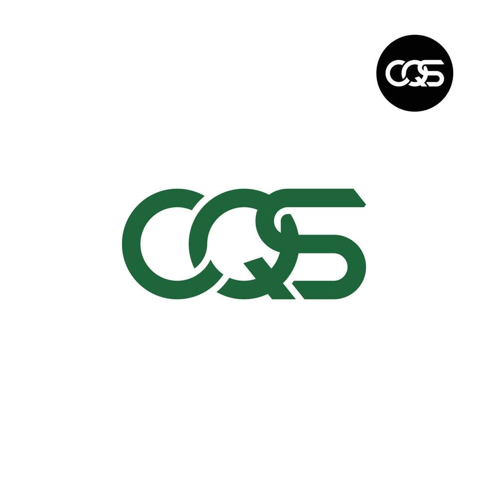 brief cqs monogram logo ontwerp vector