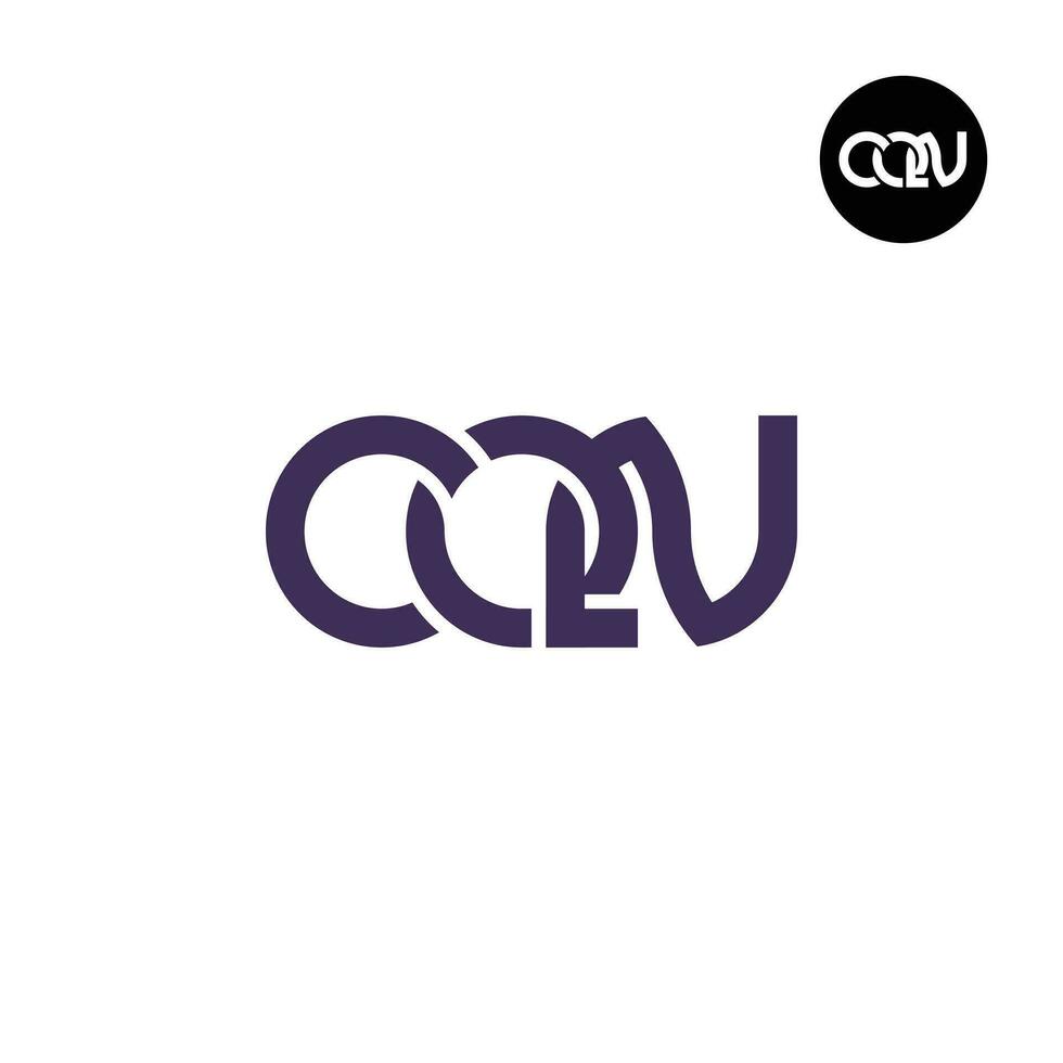 brief cqn monogram logo ontwerp vector